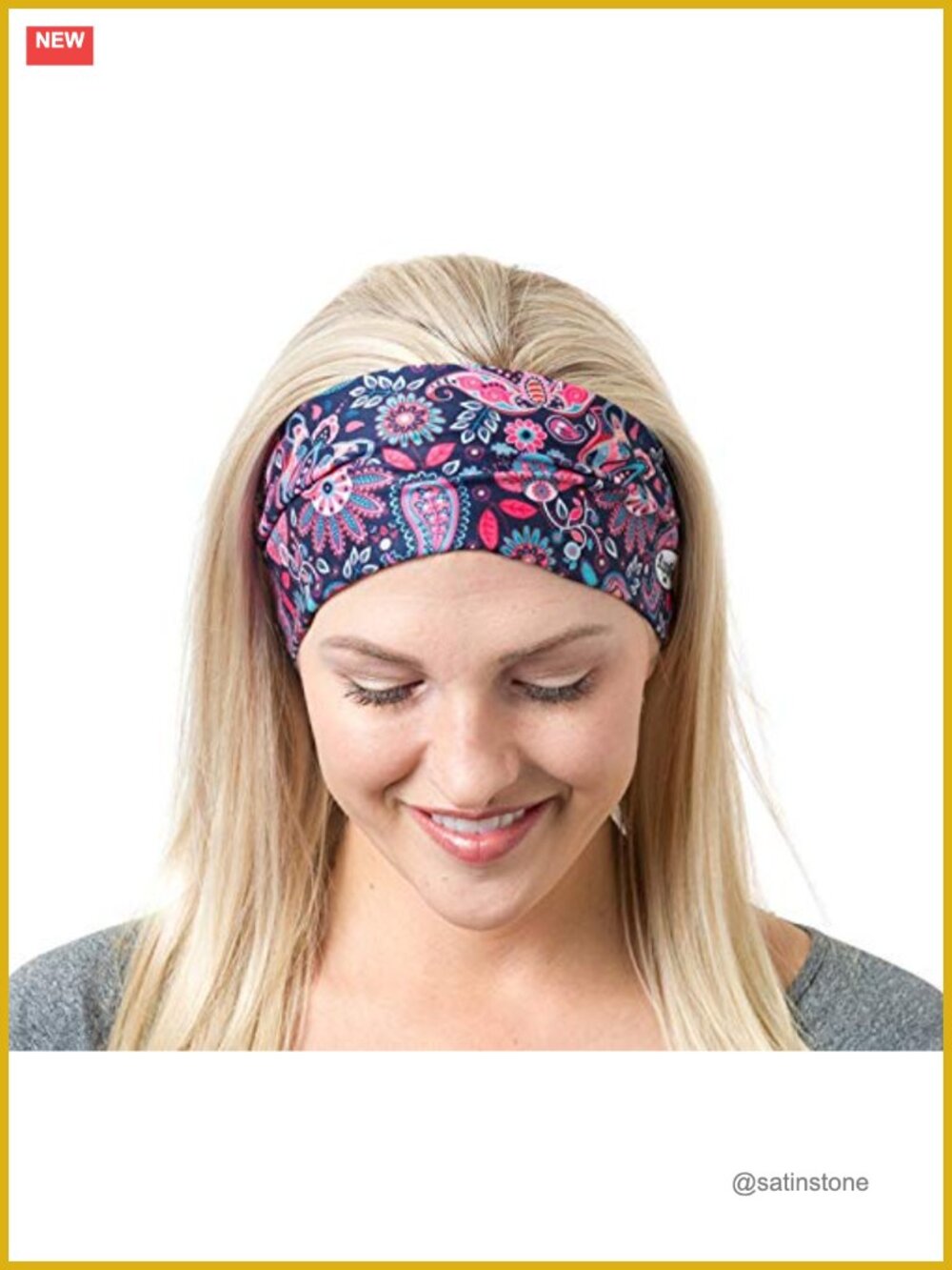 RiptGear Stretch Sport Headband Sweat Wicking Non-Slip 4 Inch Width